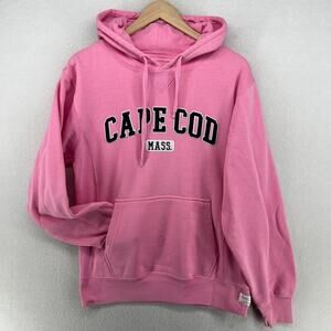 CAPE COD Hoodie Adult S CUFFYS MA Mass Chatham Nantucket Fleece Sweatshirt Pink